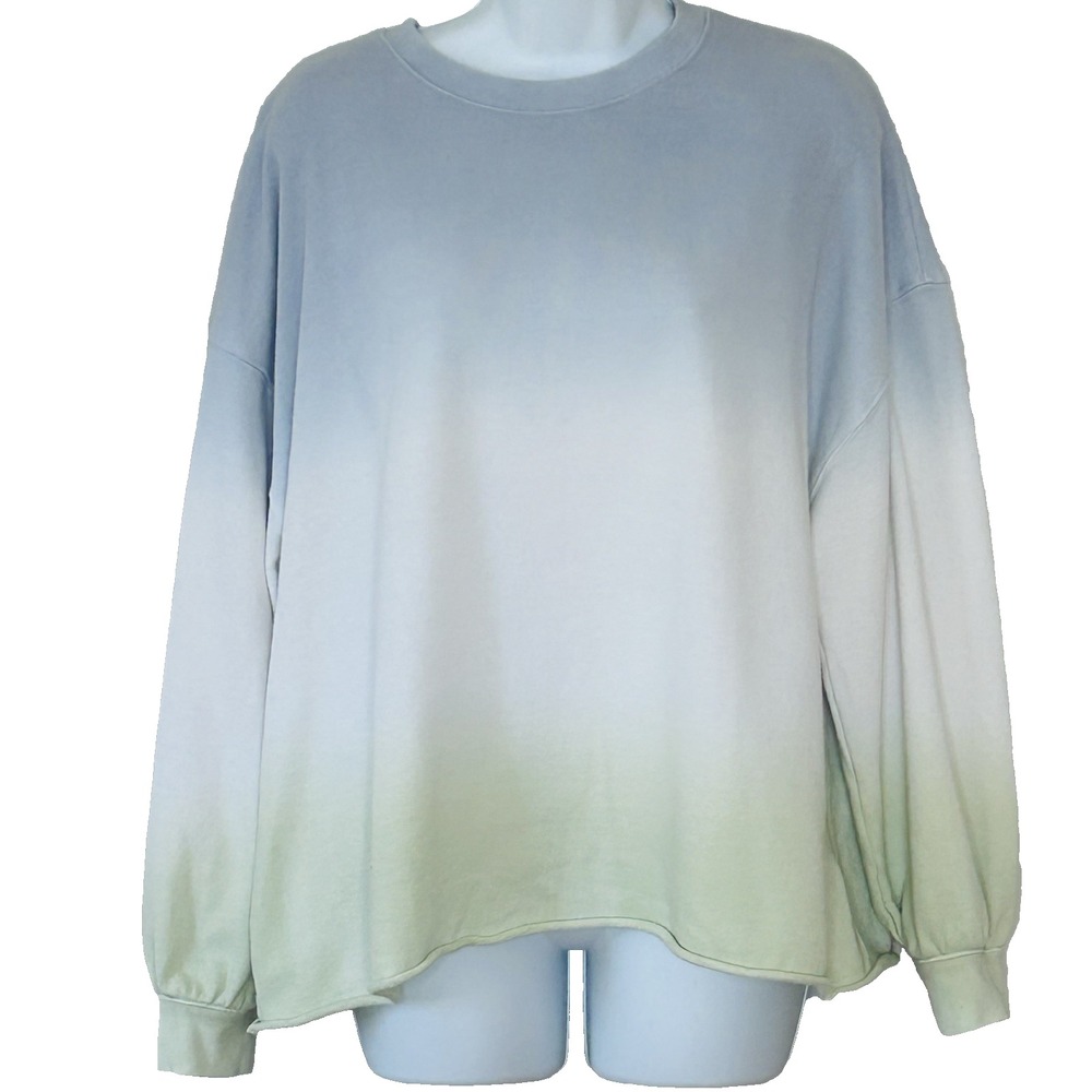 Rails Reeves Ombre Tie Dye Oversized Pullover Sweatshirt M Athleisure School